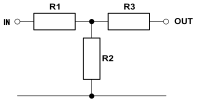 schematic diagram of T attenuator