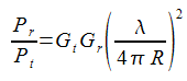 Friis Transmission Equation