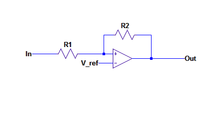 schematic of non-inverting schmitt trigger